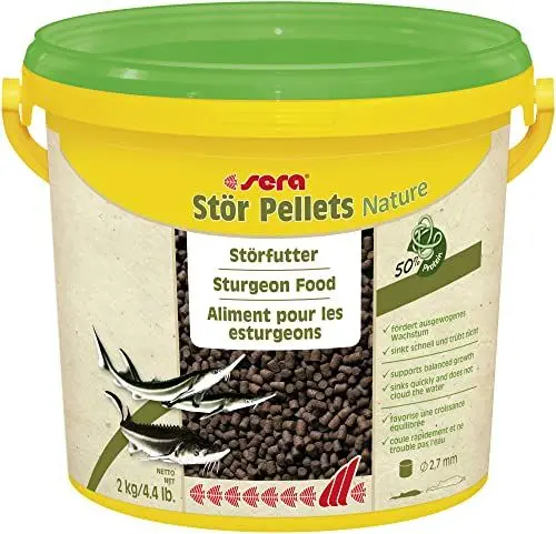 Produktbild: sera Stör Pellets Nature 3,8 Ltr. (2 kg) - Das natürliche Hauptfutter für kleinere Störe, 3.8 l (1er Pack)