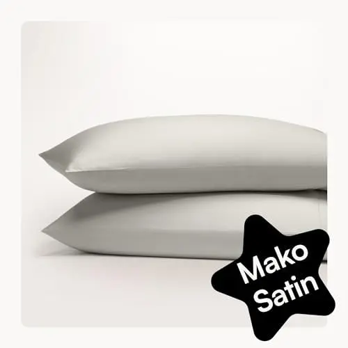 Produktbild: Seralino Kissenbezug 40x80 Grau/Beige (2er Set) 100% Bio Baumwolle Oeko-Tex, atmungsaktive weich Kissenbezüge 40x80, auch als Dekokissen Sofakissen, Kopfkissenbezug 40x80 mit Reißverschluß
