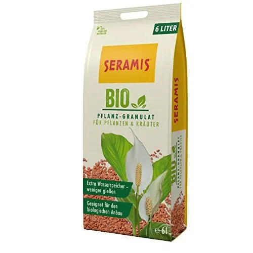 Produktbild: Seramis Bio-Pflanz-Granulat für Pflanzen und Kräuter, 6 l – Pflanzen Tongranulat, Pflanzenerde Ersatz zur Wasser- und Nährstoffspeicherung, Nicht zutreffende
