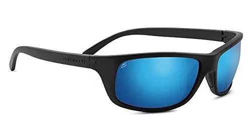 Produktbild: SERENGETI BORMIO SUNGLASSES (SATIN BLACK FRAME POLARIZED PHD 555NM BLUE LENS)