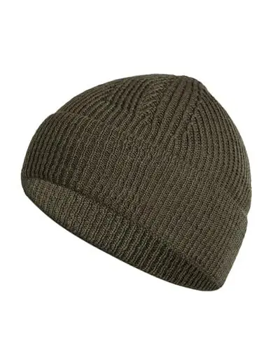 Produktbild: SERIMANEA Mütze Herren Winter - Mütze Damen Winter aus 50% Merinowolle - Warme Beanie Herren und Damen - Wintermütze Herren - Wintermütze Damen - Haube Herren - Dunkelgrün