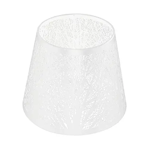 Produktbild: Serlium Lampenschirme, Lampenschirme aus Schmiedeeisen, geschnitzte Baumform für E27-Glühbirnen, Kerzen, Kronleuchter, Wandlampen, Tischlampen(Weiß)