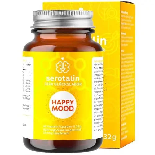 Produktbild: serotalin ACTIVE BALANCE Zen Mood | 60 hochdosierte Johanniskraut Kapseln mit Griffonia & L-Tryptophan, Vitamin D3, B-Komplex & Mangan | Ohne Koffein | Vegan
