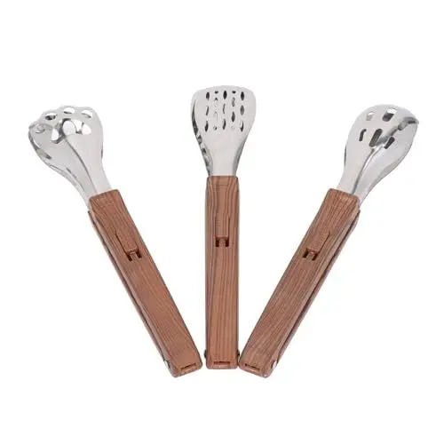 Produktbild: Servierzange Zum Kochen, Edelstahl-Grillzange, Küchenzange, Grillzange, Edelstahl-Grillwender-Set für Küche, Grillen, Kochen, Grillen, Buffet, Nudeln, Salat, Steak