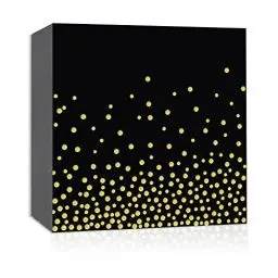 Produktbild: Servietten, Goldfolie Party-serviette Schwarz Golddruck Gepunktete 3-lagig Papier Servierten, Cocktailservietten 33x33cm Papierservietten mit metallic Aufdruck, 20 Stück