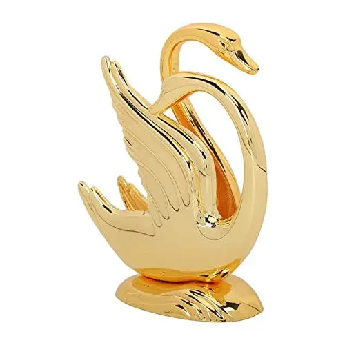 Produktbild: Serviettenhalter, Goldener Schwanenform, Eleganter Stil, Rostfrei, Legierung, Dekorativer Serviettenhalter für Esstisch, Wohnzimmer, Küche, Restaurant, Heimdekoration