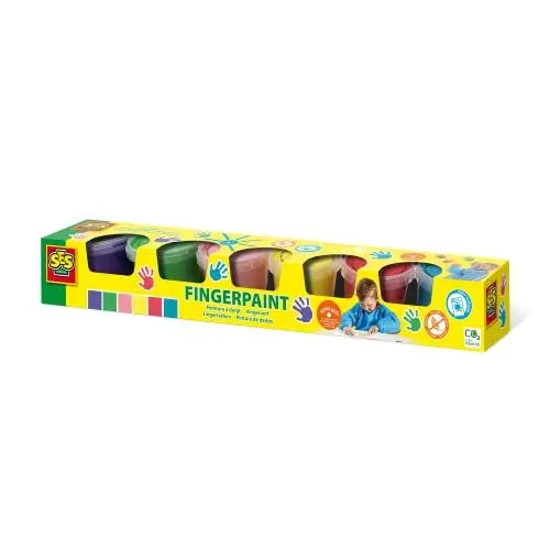 Produktbild: SES Creative 00315 Fingerfarben, diverse Farben, 6 x 120ml