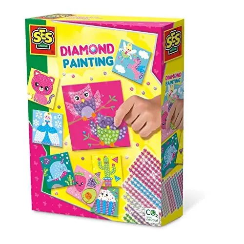 Produktbild: SES Creative 14119 Diamanten Mosaike, Funkelndes Bastelset für Kinder, Einfache Diamant-Kunst Diamond Painting Kinder