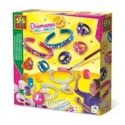 Produktbild: SES Creative 14706 Diamanzo Ringe und Armbänder, diverse Farben, Einheitsgröße