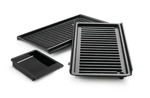 Produktbild: Set Grillplatten 5523110001 DLSK153 kompatibel / Ersatzteil für De’Longhi SW12 SW13 MultiGrill Easy