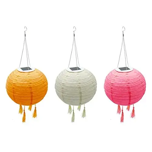 Produktbild: Set von 3 Solar-Lampions D20cm SHANGRI LA