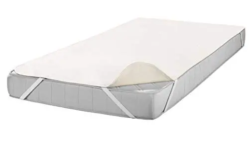 Produktbild: Setex – Kalmuck Schonbezug weiß mit 4 Eckgummis – Matratzenschoner 160x200 cm für Matratzen mit 15-22 cm Höhe – Spannbettlaken aus 100% Baumwolle OEKO-TEX Standard 100 – Matratzenauflage Bettmatratzen