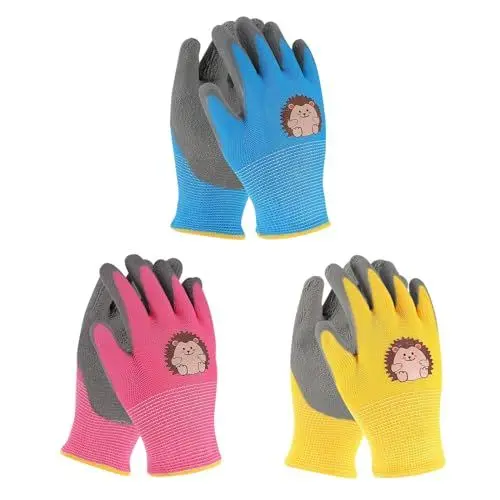 Produktbild: setooline Arbeitshandschuhe kinder,Gartenhandschuhe kinder,kinders gartenhandschuhe,kinders arbeitshandschuhe, 3-5jahre years old girls and boys use foam rubber coating anti-skid