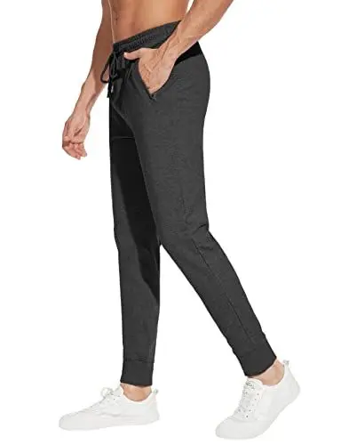Produktbild: Sevego Jogginghose Herren Sporthose Baumwolle Lang Trainingshose mit Reißverschlusstaschen Freizeithose Sweatpants Hose Holzkohle L