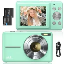 Produktbild: Sevenat Digitalkamera 44MP Fotokamera FHD 1080P Fotoapparat Kompakt Digital Kamera 16X Digitalzoom Einfache Tragbare DigitalKamera für Kinder Teenager Studenten Senioren Anfänger(Grün)