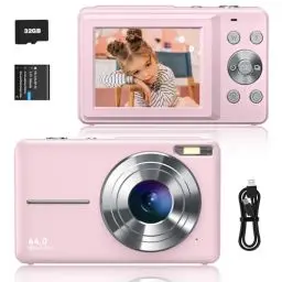 Produktbild: Sevenat Digitalkamera FHD 1080P 44MP Fotokamera Fotoapparat Digitalkamera mit 32G Karte 16X Digitalzoom Kompakt Einfache Tragbare Digital Kamera für Kinder Senioren Mädchen Anfänger Teenager