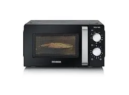Produktbild: SEVERIN 2-in-1 Mikrowelle mit Grill 700 W, 900 W Grill, Grillofen mit 9 Automatikprogrammen, Mikrowelle mit Grillrost und Drehteller, schwarz / Edelstahl, MW 7781