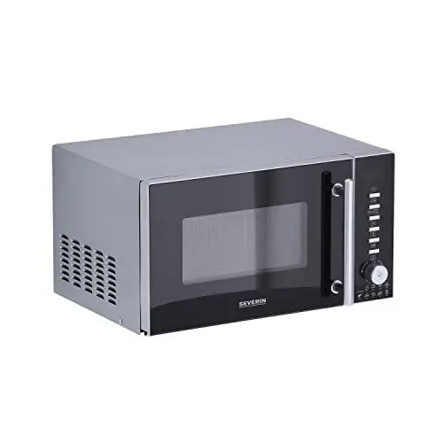Produktbild: SEVERIN 3-in-1 Mikrowelle mit Grill und Heißluftfunktion, Minibackofen mit 10 Leistungsstufen, multifunktionale Mikrowelle mit Drehteller und Grillrost, schwarz, MW 7773