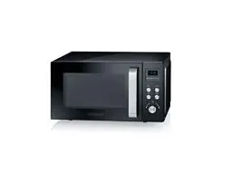 Produktbild: SEVERIN 3-in-1 Mikrowelle mit Grill und Heißluftfunktion bis zu 200 °C, Minibackofen inklusive Vorheizfunktion, Mikrowelle mit antihaft-beschichtetem Pizza-Teller, schwarz, MW 7752