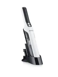 Produktbild: SEVERIN Akku Handstaubsauger, leiser Tierhaar Staubsauger mit Möbelaufsatz für Möbel und Tastaturen, kabelloser Handstaubsauger mit Akku für bis zu 30 Minuten Laufzeit, weiß/schwarz matt, HV 7140