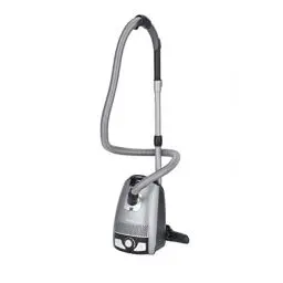 Produktbild: SEVERIN Bodenstaubsauger mit Beutel S'POWER, leistungsstarker & leiser Staubsauger mit 360° Rollen, HEPA 13 Filter, Zubehör für Parkett & Teppich, platingrau - granatrot, BC 7045