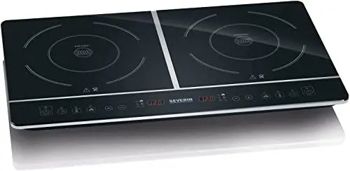 Produktbild: SEVERIN Doppel Kochplatte Induktion für Küche, Büro oder Camping, Hochwertige Herdplatte, Campingkocher für zwei Töpfe, schwarz, 3.400 W, DK 1031