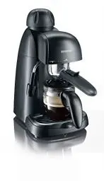 Produktbild: SEVERIN Espressomaschine, kleine Kaffeemaschine für bis zu 4 Tassen Espresso, Kaffeemaschine mit Milchschäumer für Kaffee-Milch-Spezialitäten, ideal für Singles, schwarz, KA 5978