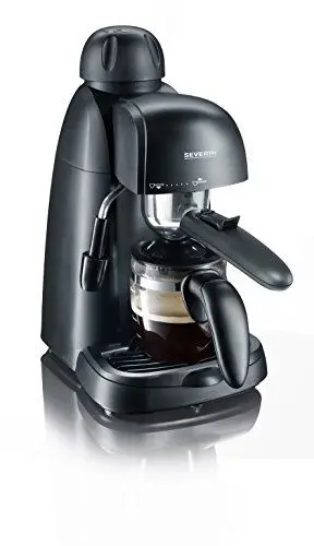 Produktbild: SEVERIN Espressomaschine, kleine Kaffeemaschine für bis zu 4 Tassen Espresso, Kaffeemaschine mit Milchschäumer für Kaffee-Milch-Spezialitäten, ideal für Singles, schwarz, KA 5978