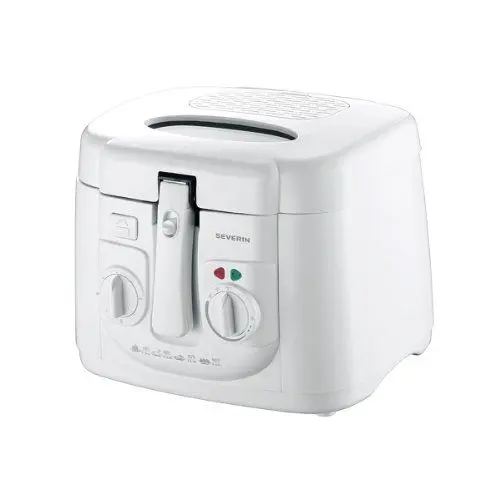 Produktbild: SEVERIN FR 2433 Fritteuse (1.800 W, mit 30 min Signalton, 2,5 L Kapazität, 500 g Frittiermenge) weiß