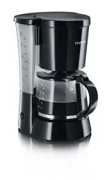 Produktbild: SEVERIN Filterkaffeemaschine mit Glaskanne, Kaffeemaschine für bis zu 10 Tassen je Kanne, für aromatischen Kaffeegenuss, einfache Bedienung, mit Warmhalteplatte, Schwarz, KA 4479