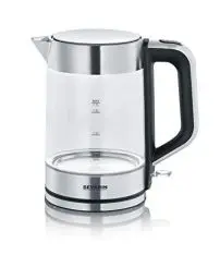Produktbild: SEVERIN Wasserkocher, Glas, Edelstahl, kompakt und leistungsstark, 1,7 L, 100 Prozent BPA-frei, 2.200 W, WK 3420