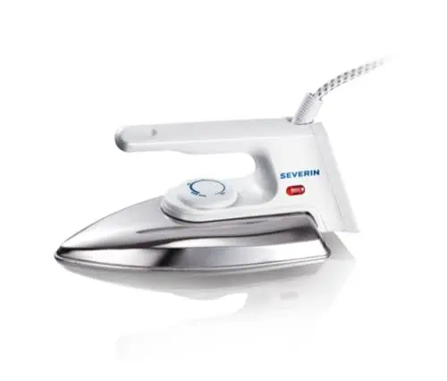 Produktbild: SEVERIN Bügeleisen, Alu-Feinschliffsohle, Trockenbügeleisen, nur 600g schwer, Weiß, 1200 W, BA 3211