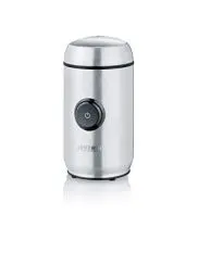 Produktbild: SEVERIN Kaffee- und Gewürzmühle, Aromaschonendes Mahlen dank hochwertigem Edelstahlmesser, Individuell einstellbarer Mahlgrad per Tastendruck, 150 W, ca. 50g Kapazität, silber, KM 3879
