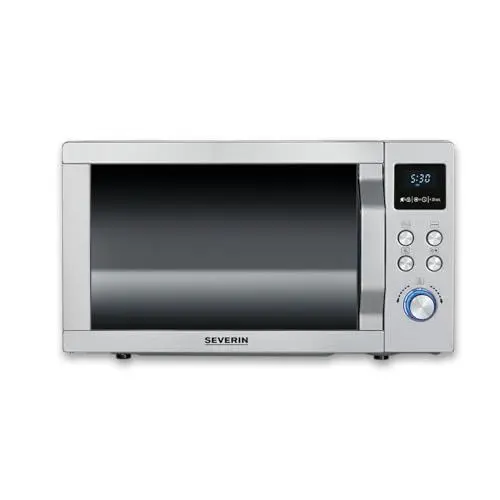 Produktbild: SEVERIN Mikrowelle mit Grill und Heißluftfunktion 3-in-1, Mikrowellengerät zum Auftauen, Garen und Erhitzen, Mikrowelle mit Drehteller, Edelstahl-gebürstet/silber, MW 7774