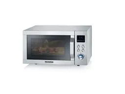 Produktbild: SEVERIN Mikrowelle mit Grillfunktion, Mikrowelle mit Grill zum Auftauen, Garen und Erhitzen, Mikrowelle mit 20 l Garraum, Grillrost und Drehteller, Edelstahl-gebürstet / Silber, MW 7751