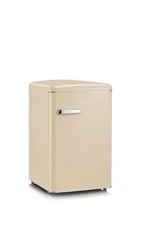 Produktbild: SEVERIN Retro-Tischkühlschrank, inkl. platzsparender Kühloption, 2 x höhenverstellbare Abstellflächen, integriertes Gefrierfach, extrem leise - 37 dB, 108 L Nutzinhalt, creme, RKS 8833
