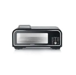 Produktbild: SEVERIN SERICO Digitaler Pizzaofen, elektronischer Pizzabackofen mit Digital-Display & Safe-Touch Gehäuse, Temperaturbereich 40 – 400°C, 20 Auto-Programme, für Indoor & Outdoor, schwarz, PG 8575