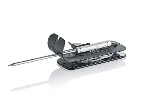 Produktbild: SEVERIN SEVO Kernthermometer für punktgenaues Grillen, digitales Fleischthermometer als Zubehör für den SEVO Elektrogrill, Bratenthermometer auch für Steak und Fisch geeignet, Edelstahl, ZB 8126