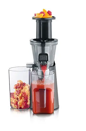 Produktbild: SEVERIN Slow Juicer – Entsafter für Saft, Sorbet, Eis, Marmelade uvm., elektrische Saftpresse aus Edelstahl, einfache Reinigung dank Easy-Clean Konzept, 1L Auffangbehälter, 150 Watt, ES 3571