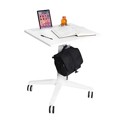 Produktbild: Seville Classics Höhenverstellbarer Tisch, Aluminium, 65 cm x 55 cm x 77.5 bis 115.8 cm (LxBxH)