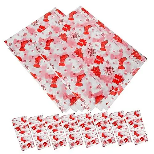 Produktbild: SEWACC 12er-pack Weihnachtsgeschenkpapier Dicke Seidenblätter Geschenkpapier-set Weihnachtsgeschenkverpackung Weihnachtsverpackungsblätter