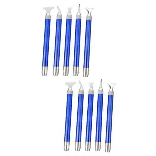 Produktbild: SEWACC 10 Stück Bohrstift Diamant Zeichenstift DIY Diamant Stickerei Werkzeuge Strass Malwerkzeug Kreuzstich Malstift Kreuzstich Dotting Stift Diamant Leuchtstift