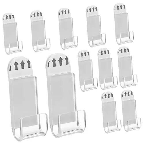 Produktbild: SEWACC 12St Plattenständer Plattenregal Acryl Display Vinyl-Schallplatten-Präsentationsständer Haken zur Präsentation von Vinyl-Schallplatten Zeitungsständer schwebendes Regal aus Acryl