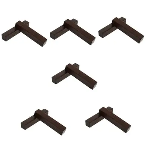 Produktbild: SEWACC 12 STK Kalligraphiezubehör Aus Massivholz Papiergewichte Bürstenhalter Für Chinesische Kalligrafie Chinesisches Papiergewicht Catalpa-briefbeschwerer Malerei Schwarze Katalpa