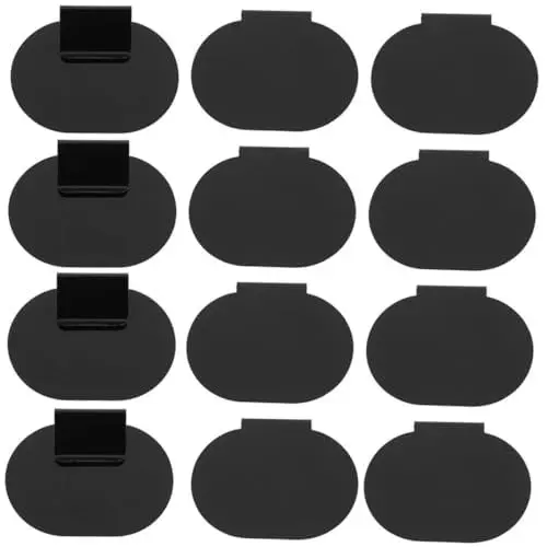 Produktbild: SEWACC Etikettenhalter-set Für Etiketten 12 Stück Schwarze Kreidetafel-clips Behälter-clip-etiketten Zum Einfachen Löschen Und Neupositionieren