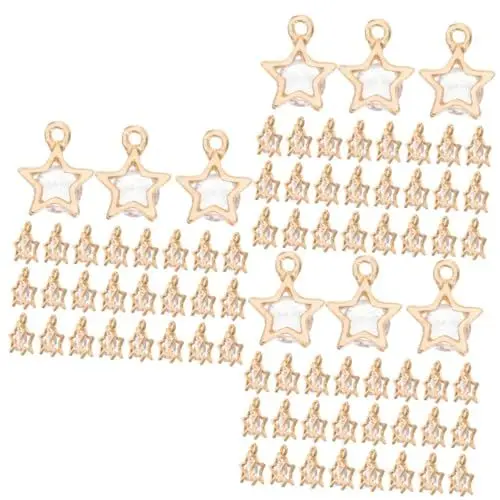Produktbild: SEWACC 150 Stk Zubehör Für Die Schmuckherstellung Anhänger Für Armbänder Zirkonia-charm Mit Goldrahmen Erkenntnisse Aus Der Schmuckherstellung Schmuck Zirkonia-anhänger