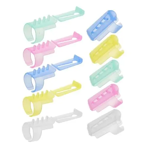 Produktbild: SEWACC 15St Pullover-Drahtführung Fingerführungen häkeln Fingerschutz häkeln Garnring Garnführungsring zum Häkeln Strickset strickzubehör Garnhalter Häkelring für Finger Plastik