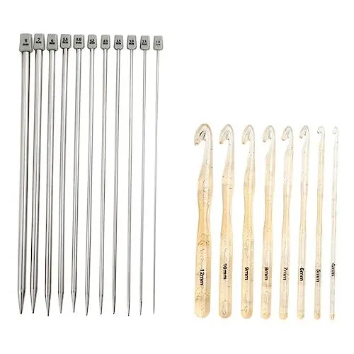 Produktbild: SEWACC Stricknadel-set 19-teilig Webwerkzeug-set Kristall-häkelnadeln Für Schals Mützen Handschuhe