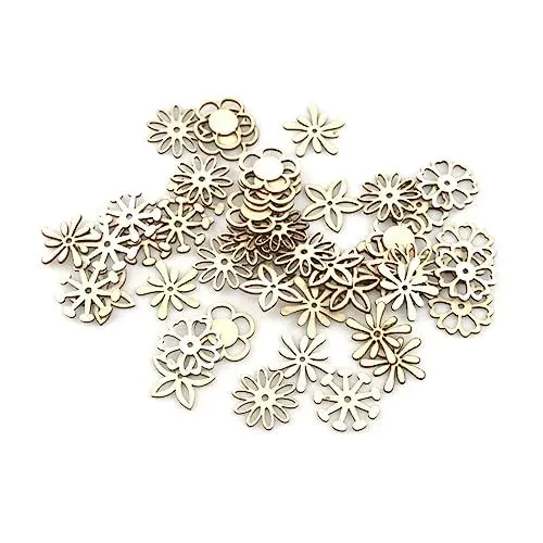 Produktbild: SEWACC 1 100 Stk Holzornament holzarbeiten selber machen holzspielzeug bohlen bretter plankboard holzbretter holzbrettchen holzlamellen holzspielsachen Holzdekorationen woodcarver Bambus