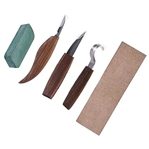 Produktbild: SEWACC Holzschnitzerei-set 5-teiliges Set Handschnitzerei Meißel Holzmeißel Schreinerwerkzeug Werkzeugset